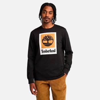 Men's Stack Logo Colored Long Sleeve T-Shirt