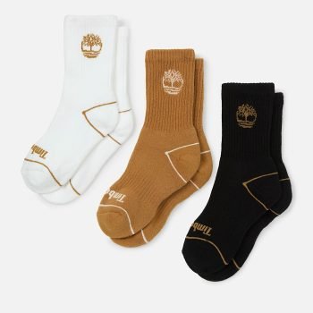 Kids' Bowden 3-Pack Tree Logo Full-Cushion Crew Sock